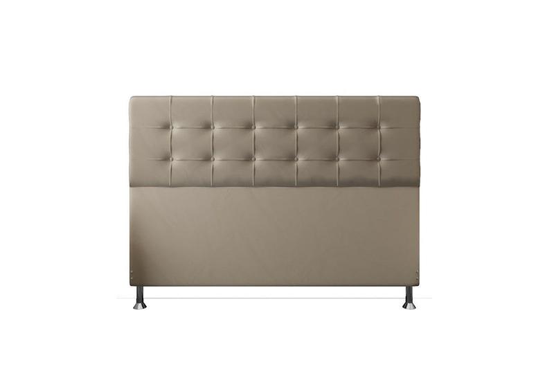 Imagem de Cabeceira Cama Box King Estofada  Grécia 195 Cm Suede Bege Nude