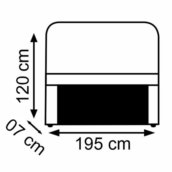 Imagem de Cabeceira Cama Box King Estofada Itália 195 Cm Revestimento Sintético Cinza