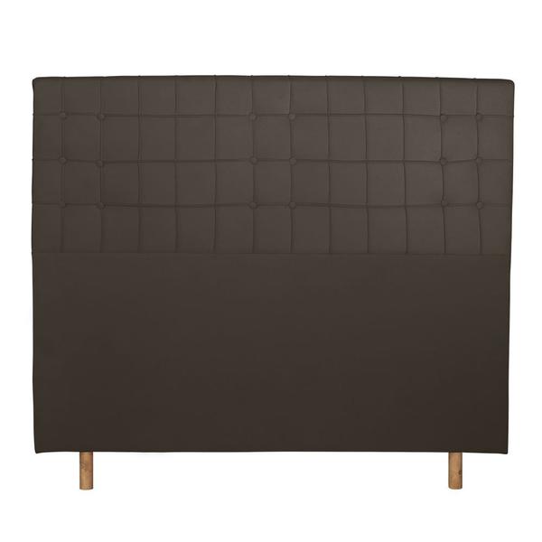 Imagem de Cabeceira Cama Box King Paris Slim 1,95 cm Suede Marrom- THAINA DECORA