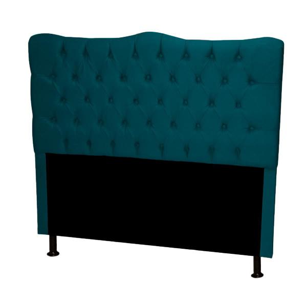 Imagem de Cabeceira Cama Box King Size Dubai 1,90 Suede Azul