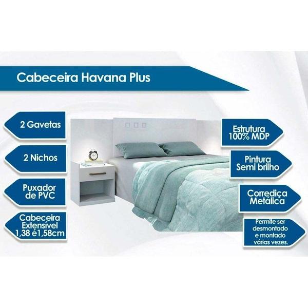 Imagem de Cabeceira Cama Box Madeirado Casal/Queen Havana Plus c/ 2 Gavetas Atacama - Santos Andirá