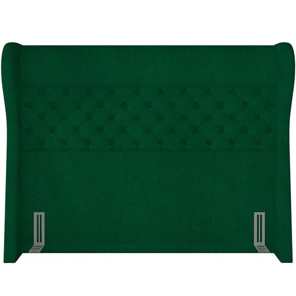 Imagem de Cabeceira Cama Box Queen 160 cm P05 Madrid Bouclê Verde - Lyam Decor