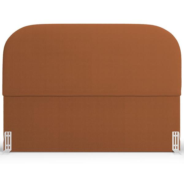 Imagem de Cabeceira Cama Box Queen 160cm Lanna com Puff Recamier Doha W01  Bouclê Terracota - Lyam Decor