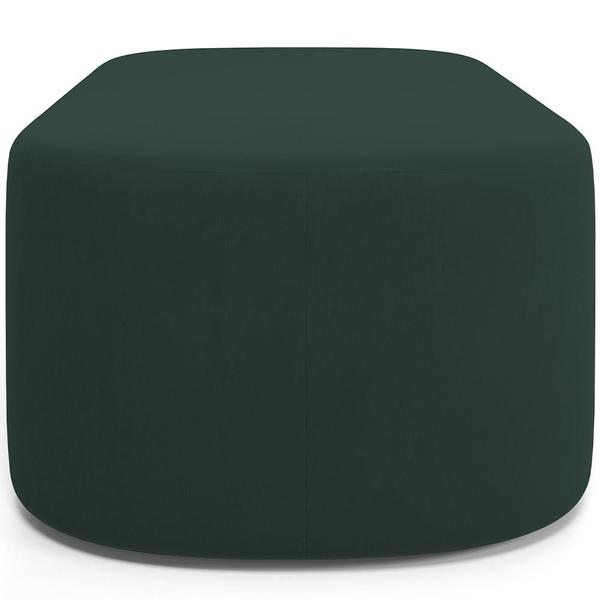 Imagem de Cabeceira Cama Box Queen 160cm Lanna com Puff Recamier Doha W01  Suede Verde Musgo - Lyam Decor