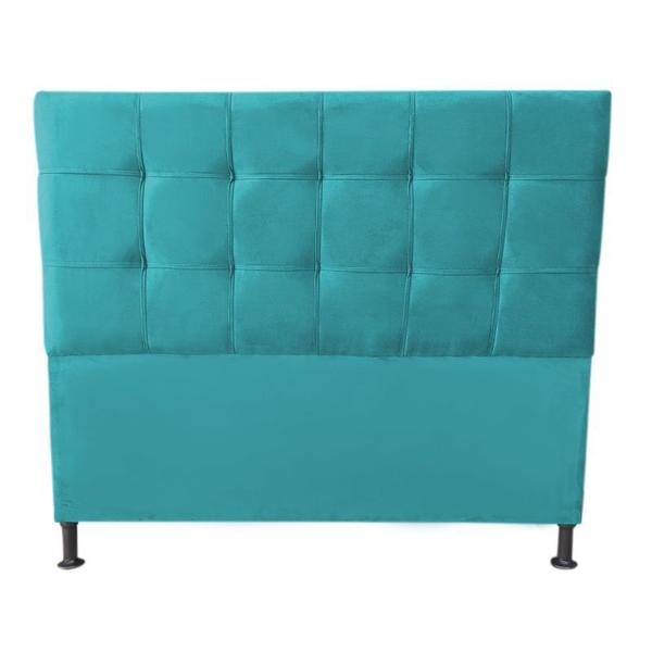 Imagem de Cabeceira Cama Box Queen 160cm Maya Suede Turqueza - Sheep Estofados