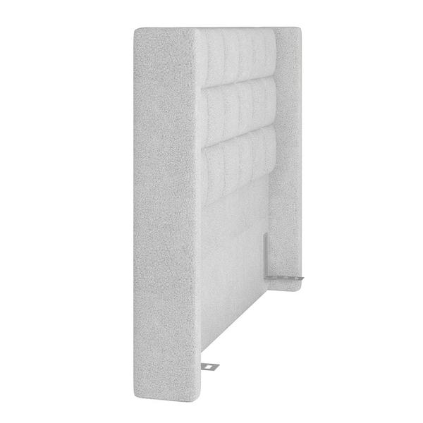 Imagem de Cabeceira Cama Box Queen 160cm Pisa P02 Bouclé Branco - Mpozenato