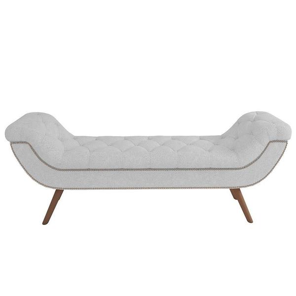 Imagem de Cabeceira Cama Box Queen 160cm Provença E Recamier Veneto P02 Bouclé Branco - Mpozenato