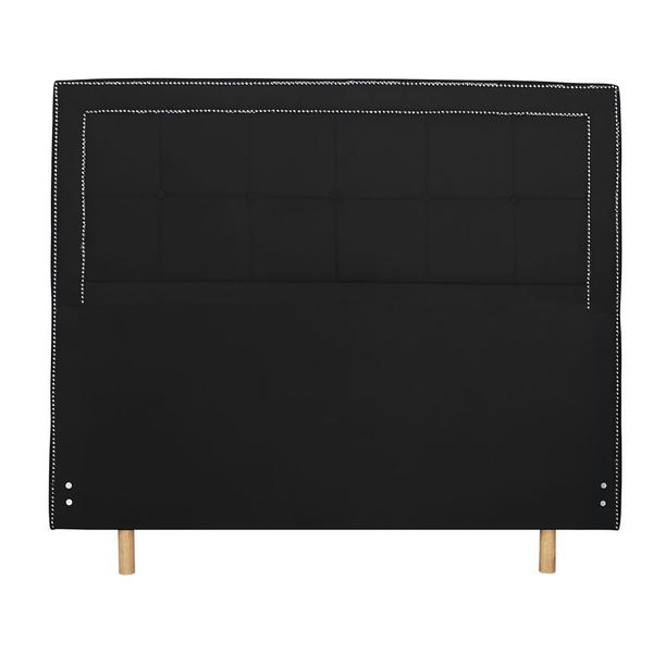 Imagem de Cabeceira Cama Box Queen Grecia 160 Cm Suede Preto - MV Estofados Shop