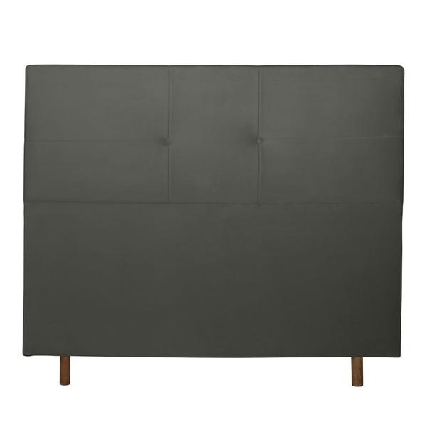 Imagem de Cabeceira Cama Box Queen Poliana 160 Cm Suede Cinza - MV Estofados Shop