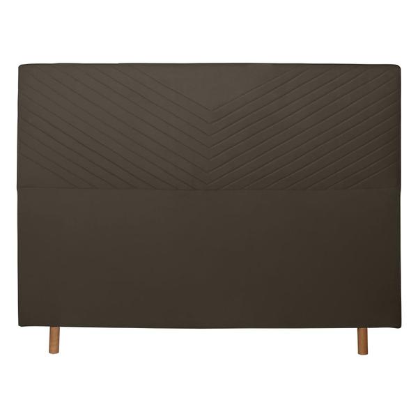 Imagem de Cabeceira Cama Box Queen Viena 160 Cm Suede Marrom  - MV Estofados Shop