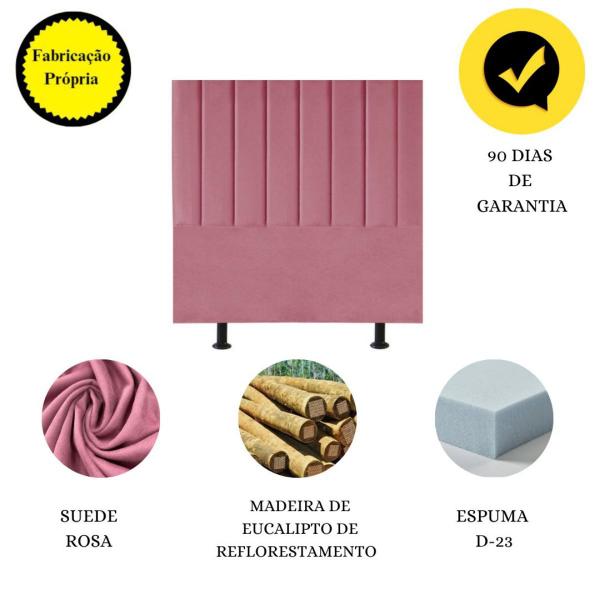 Imagem de Cabeceira Cama Box Solteiro 100 cm Sophia Carla Suede