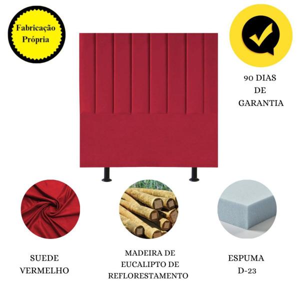 Imagem de Cabeceira Cama Box Solteiro 100 cm Sophia Carla Suede