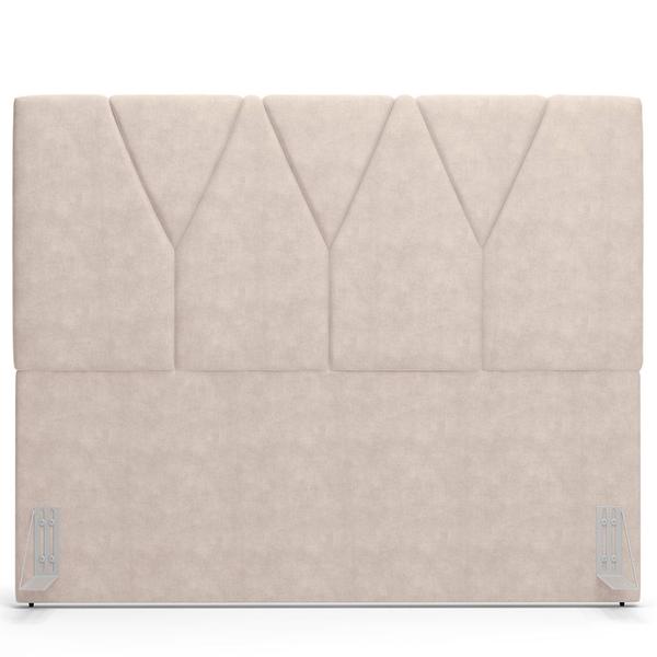 Imagem de Cabeceira Cama Box Solteiro 100cm Aura Suede W01 Bege - Mpozenato