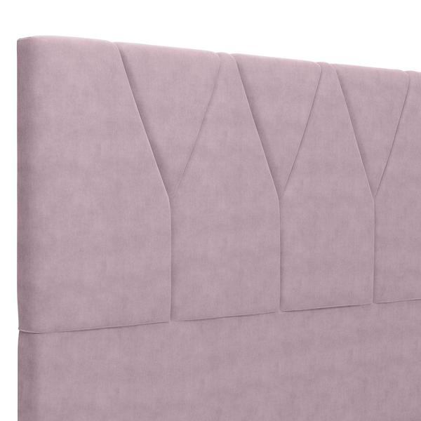 Imagem de Cabeceira Cama Box Solteiro 100cm Aura Suede W01 Rosê - Mpozenato