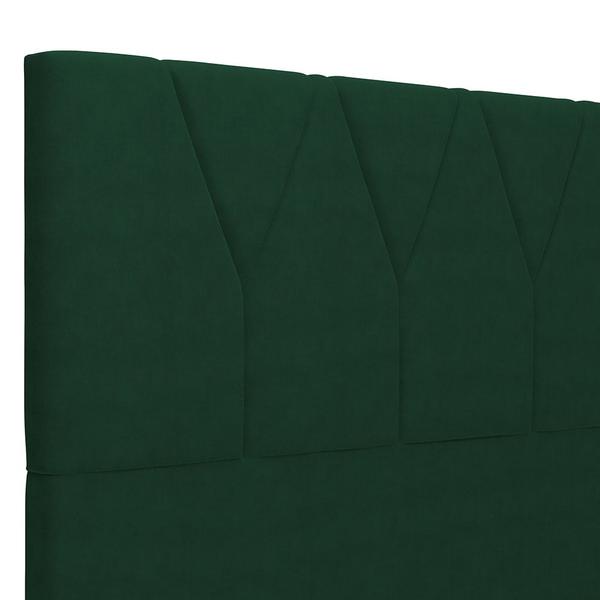 Imagem de Cabeceira Cama Box Solteiro 100cm Aura Suede W01 Verde - Mpozenato