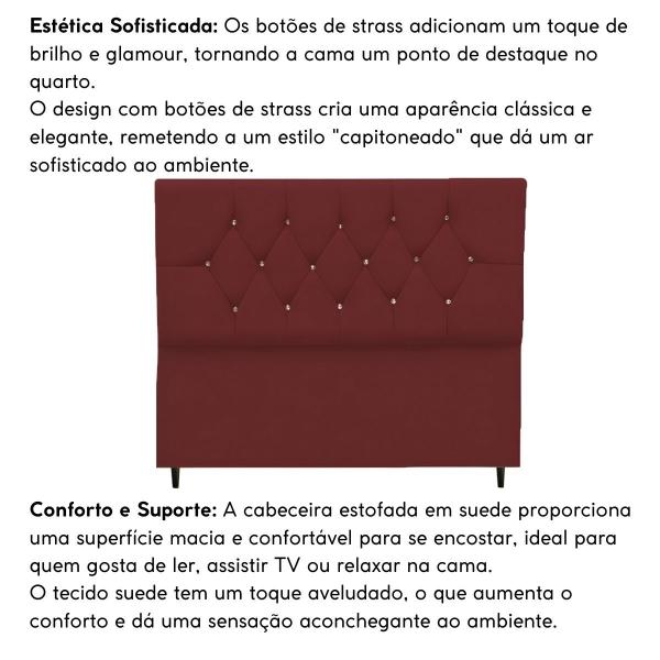 Imagem de Cabeceira Cama Box Solteiro 90 cm Geovana Suede