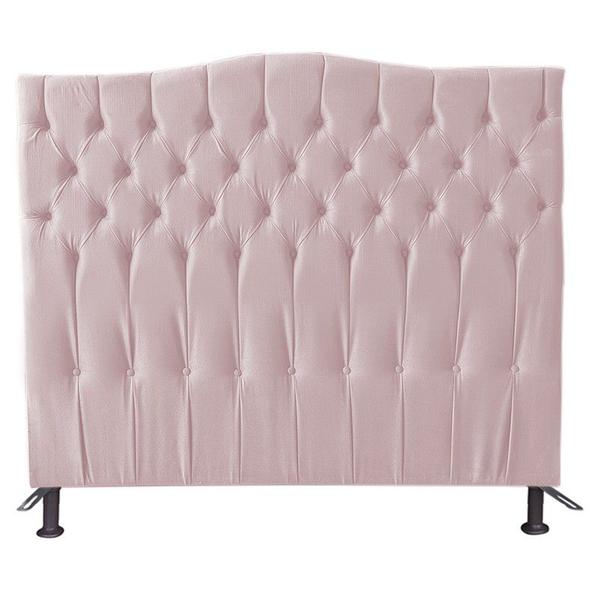 Imagem de Cabeceira Cama Box Solteiro 90cm Capitonê Sofia Suede Rosa - Sheep Estofados