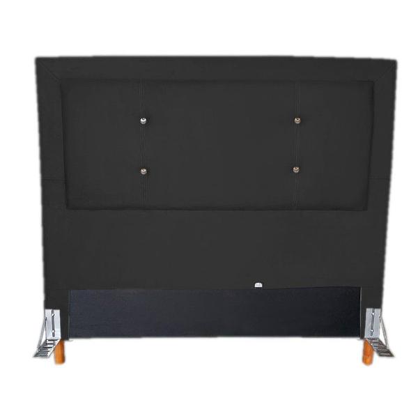 Imagem de Cabeceira Cama Box Solteiro 90cm Caribe Suede Preto - Sheep Estofados