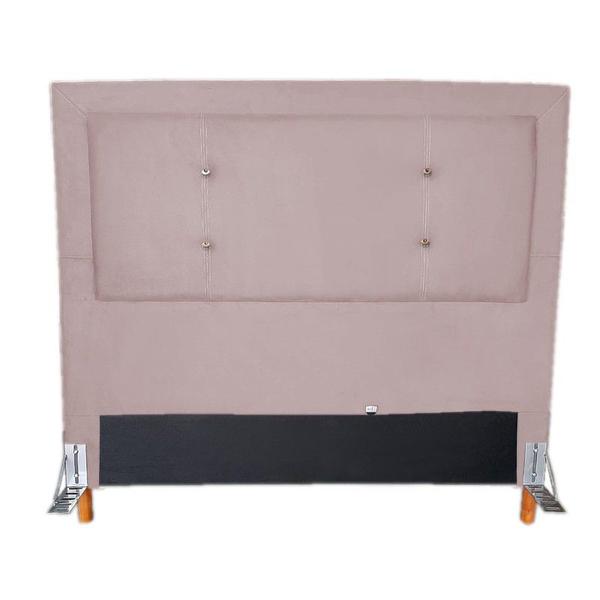 Imagem de Cabeceira Cama Box Solteiro 90cm Caribe Suede Rosa - Sheep Estofados