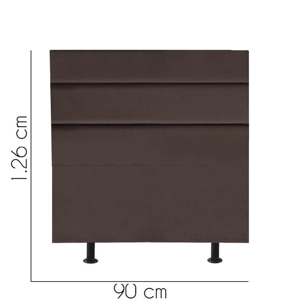 Imagem de Cabeceira Cama Box Solteiro Argentina 90 cm Suede