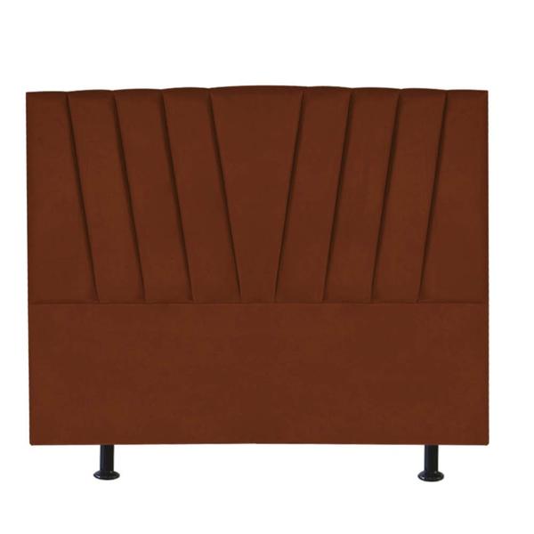 Imagem de Cabeceira Cama Box Solteiro Bélgica 90 cm Suede Terracota