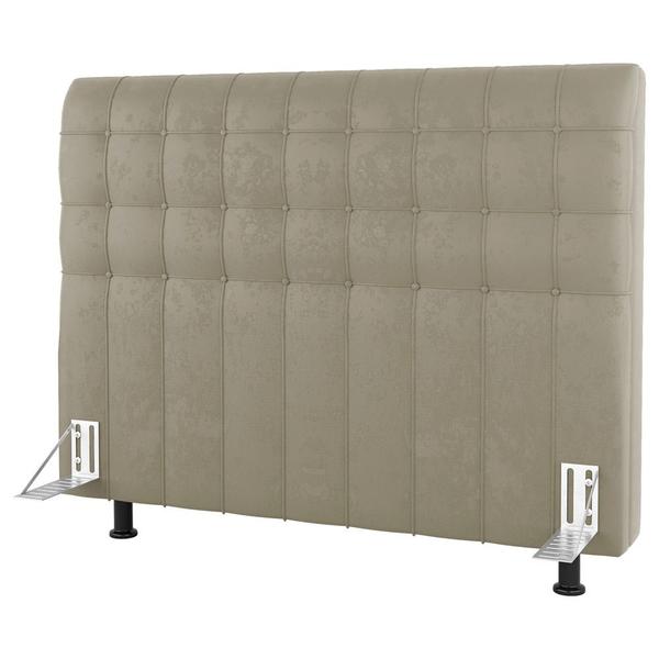 Imagem de Cabeceira Cama Box Solteiro Dahlia 90cm Com Frame Suede Bege - Abmaza