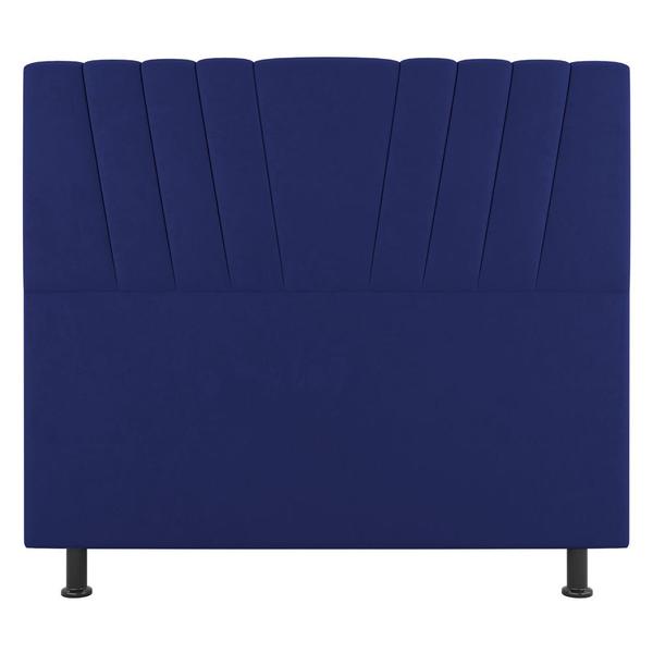 Imagem de Cabeceira Cama Box Solteiro Dublin 90cm Suede Azul - Abmaza