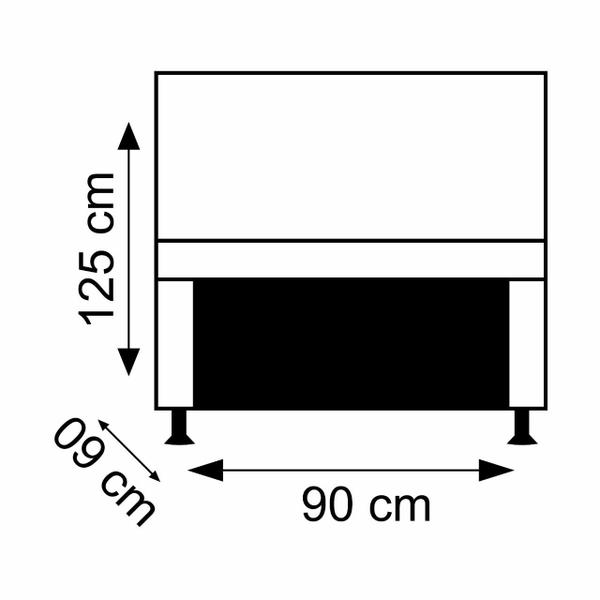 Imagem de Cabeceira Cama Box Solteiro Estofada França 90 Cm Suede Cinza