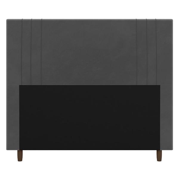 Imagem de Cabeceira Cama Box Solteiro Ferrara 90cm Suede Cinza - Abmaza