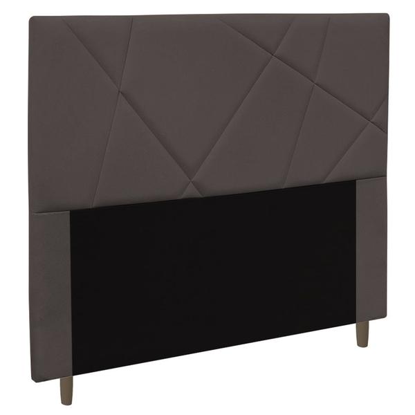 Imagem de Cabeceira Cama Box Solteiro Mali 90cm Suede Marrom - Desk Design