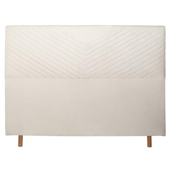 Imagem de Cabeceira Cama Box Solteiro Viena 90 Cm Suede Bege Claro