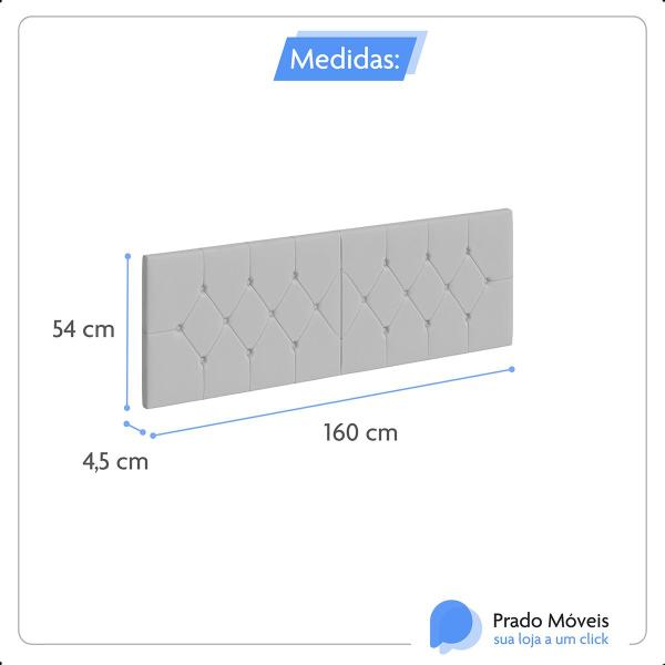 Imagem de Cabeceira  Cama Casal Box  Estofada Captonê Marrom  1.60