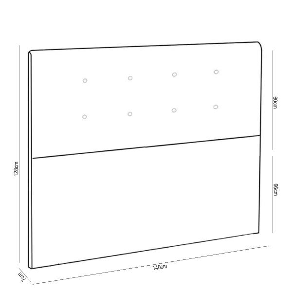 Imagem de Cabeceira Cama de Solteiro Estofada 140 x 128 Infinity Veludo Cinza - ÉdeCasaMóveis