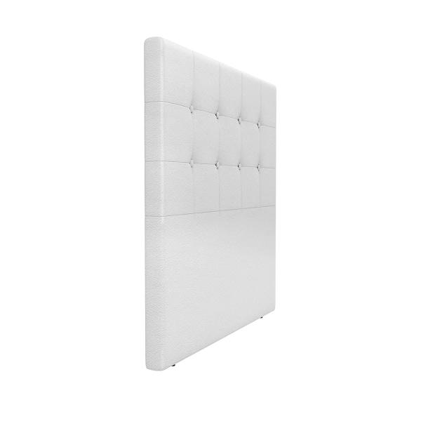 Imagem de Cabeceira Cama de Solteiro Estofada 90 x 128 Infinity material sintético Branco - ÉdeCasaMóveis