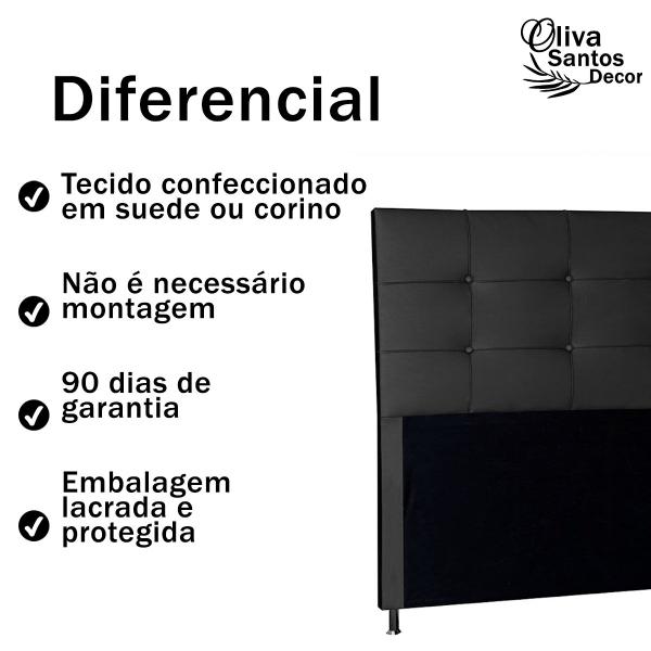 Imagem de Cabeceira Cama King Size 195 cm Casal Box Estofada Roma