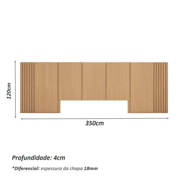 Imagem de Cabeceira Cama Queen Ripada 3,50m CA 100% MDF Casa Lar