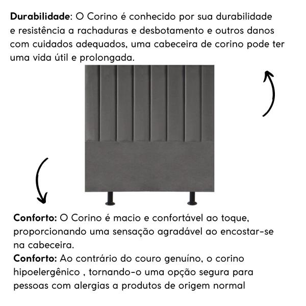 Imagem de Cabeceira Cama Solteiro Box 100 cm Lívia material sintético E Frame