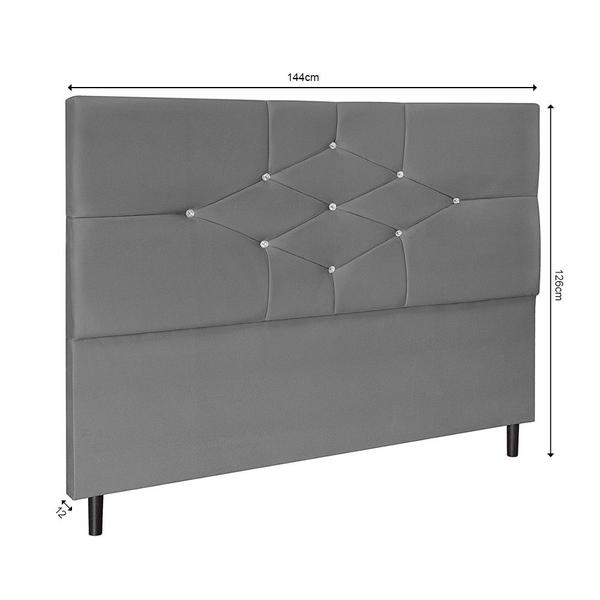 Imagem de Cabeceira Camboriú Para Cama Box Casal 144 cm Suede - SSX Multicoisas