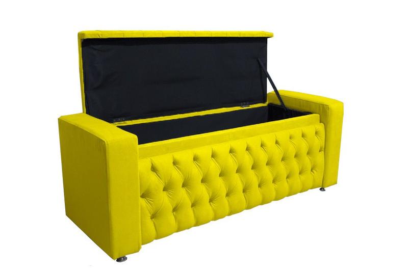 Imagem de Cabeceira capitone + Sapateira recamier para cama box casal king - Suede - Sv Decor