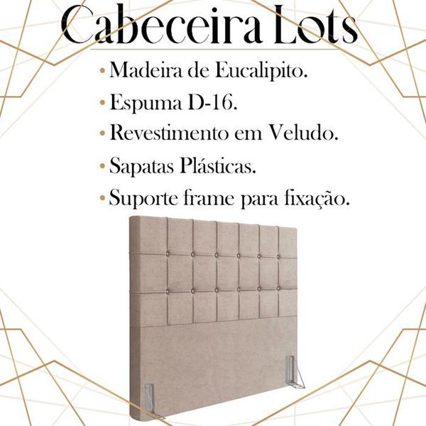 Imagem de Cabeceira Casal 138 cm Lots Veludo Rose Soon