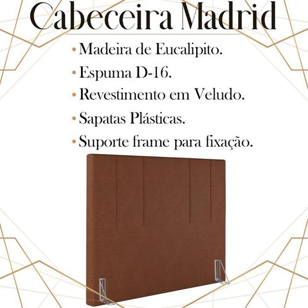 Imagem de Cabeceira Casal 138 cm Madrid Veludo Terracota Soon