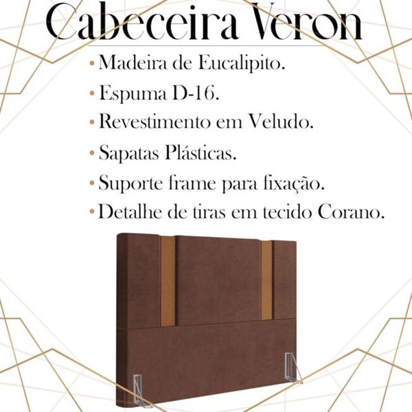 Imagem de Cabeceira Casal 138 cm Veron Veludo Terracota Soon