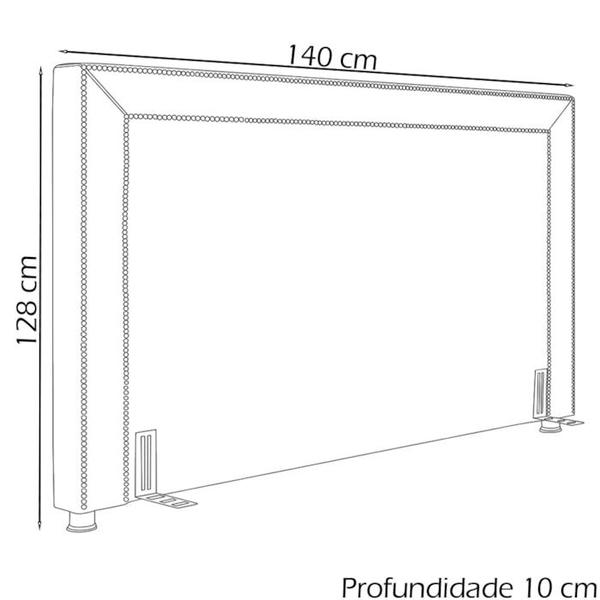 Imagem de Cabeceira Casal 140 cm Mali Corano TCS 357 Peer