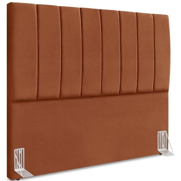 Imagem de Cabeceira Casal 140cm Allia Suede Terracota RM