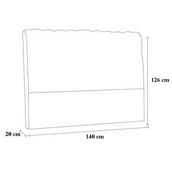 Imagem de Cabeceira Casal 140cm Para Cama Box Ana material sintético Bege - DS Móveis