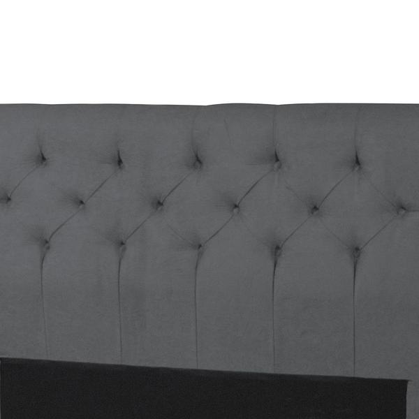 Imagem de Cabeceira Casal 140cm Para Cama Box Ravena Suede Cinza - DS Móveis