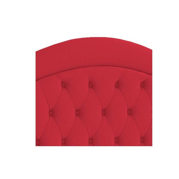 Imagem de Cabeceira Casal Ághata P04 140 cm Suede  Vermelho TCA 53 - Amarena Móveis