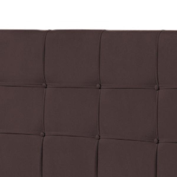 Imagem de Cabeceira Casal Bari 140cm Para Cama Box Suede Marrom - DS Estofados