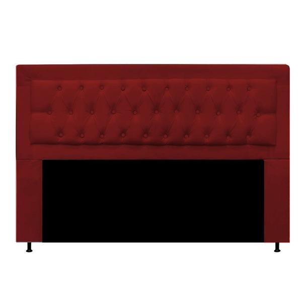 Imagem de Cabeceira Casal  Bianca 140 CM Suede Vermelho - D A Decor