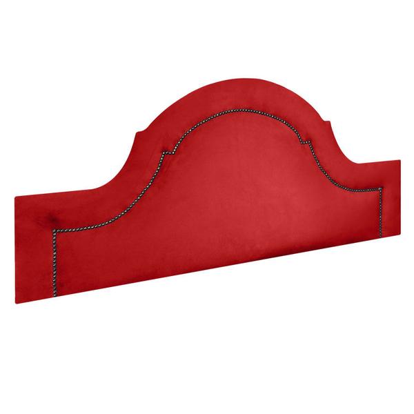 Imagem de Cabeceira Casal Diamond Provence Suede Liso Vermelho 140 X 60